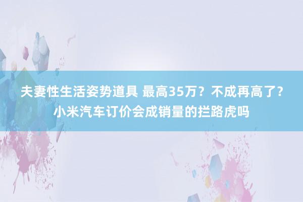 夫妻性生活姿势道具 最高35万？不成再高了？小米汽车订价会成销量的拦路虎吗