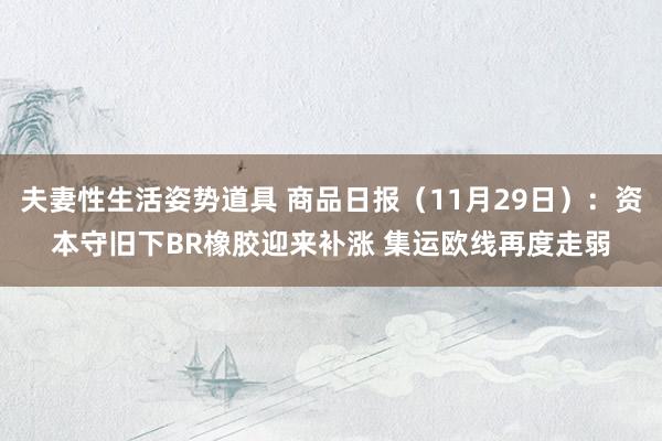 夫妻性生活姿势道具 商品日报（11月29日）：资本守旧下BR橡胶迎来补涨 集运欧线再度走弱