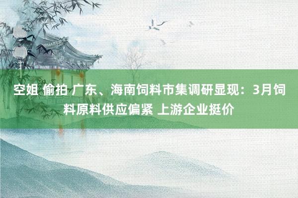 空姐 偷拍 广东、海南饲料市集调研显现：3月饲料原料供应偏紧 上游企业挺价